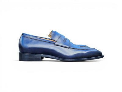 Carrucci Shoes Men's Men’s Penny Loafer Calfskin Leather Patina KS509 32