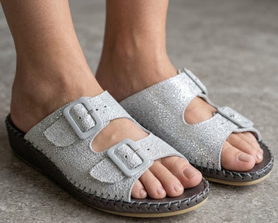 Jen Women’s Leather Comfort Slide Sandal