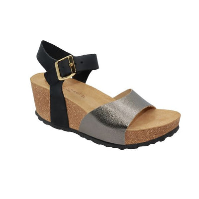 Eric Michael Rosalie Women’s Cork Wedge Leather Sandal
