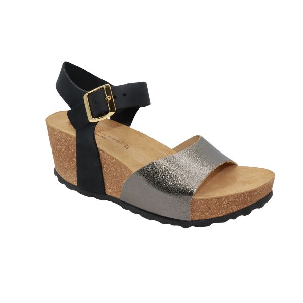 Eric Michael Rosalie Women’s Cork Wedge Leather Sandal
