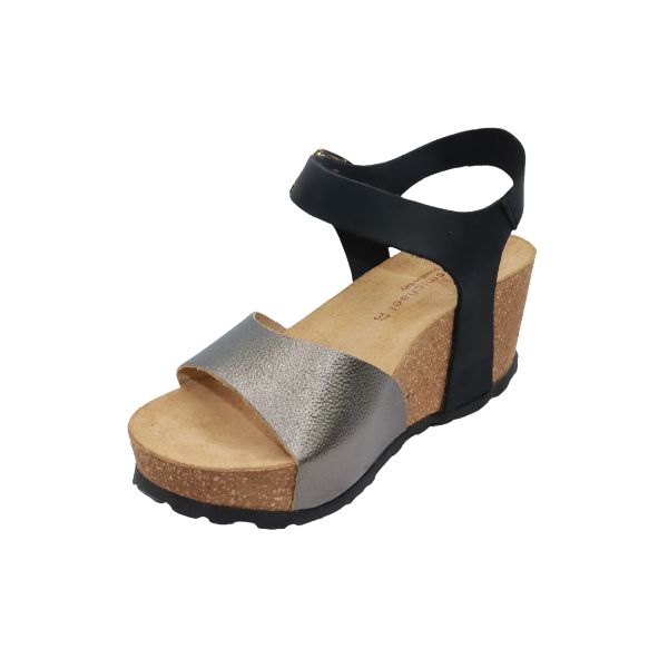 Eric Michael Rosalie Women’s Cork Wedge Leather Sandal