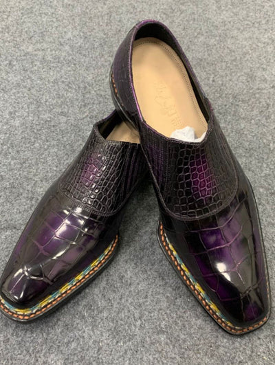 Maurice Phantom II Custom Made Alligator Shoe - Purple