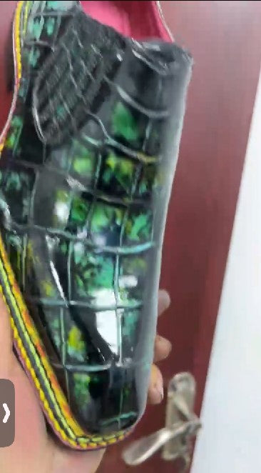 C&E Fashions  Maurice Phantom II Custom Made Alligator Shoe - Green – product view 6