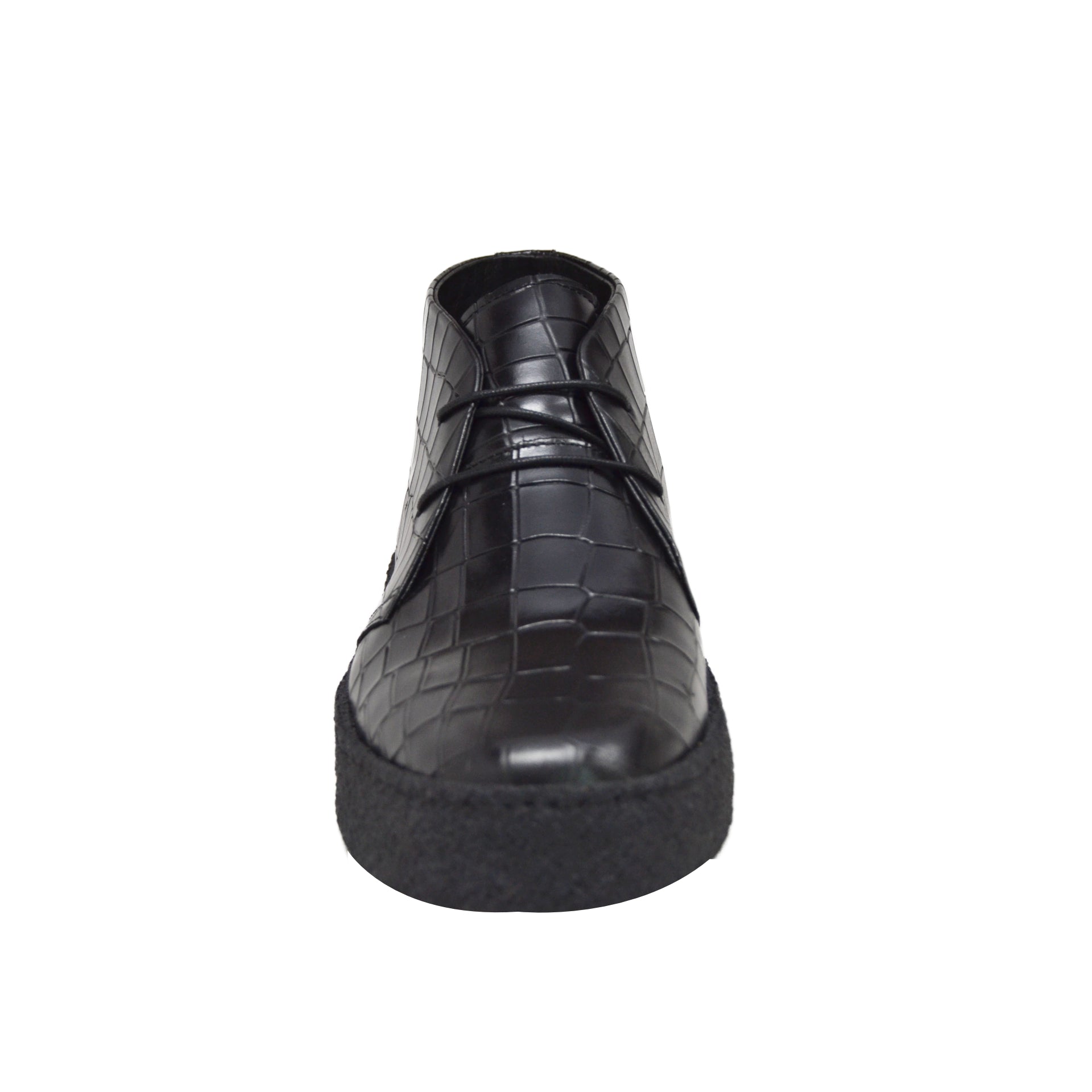 British Walkers Playboy Original Men's High Top Croc Leather Shoes with Gummy Soles view 10