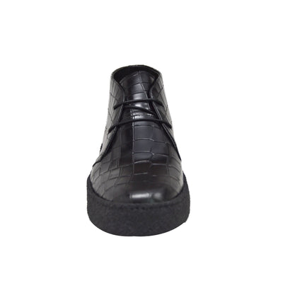 British Walkers Playboy Original Men's High Top Croc Leather Shoes with Gummy Soles view 10