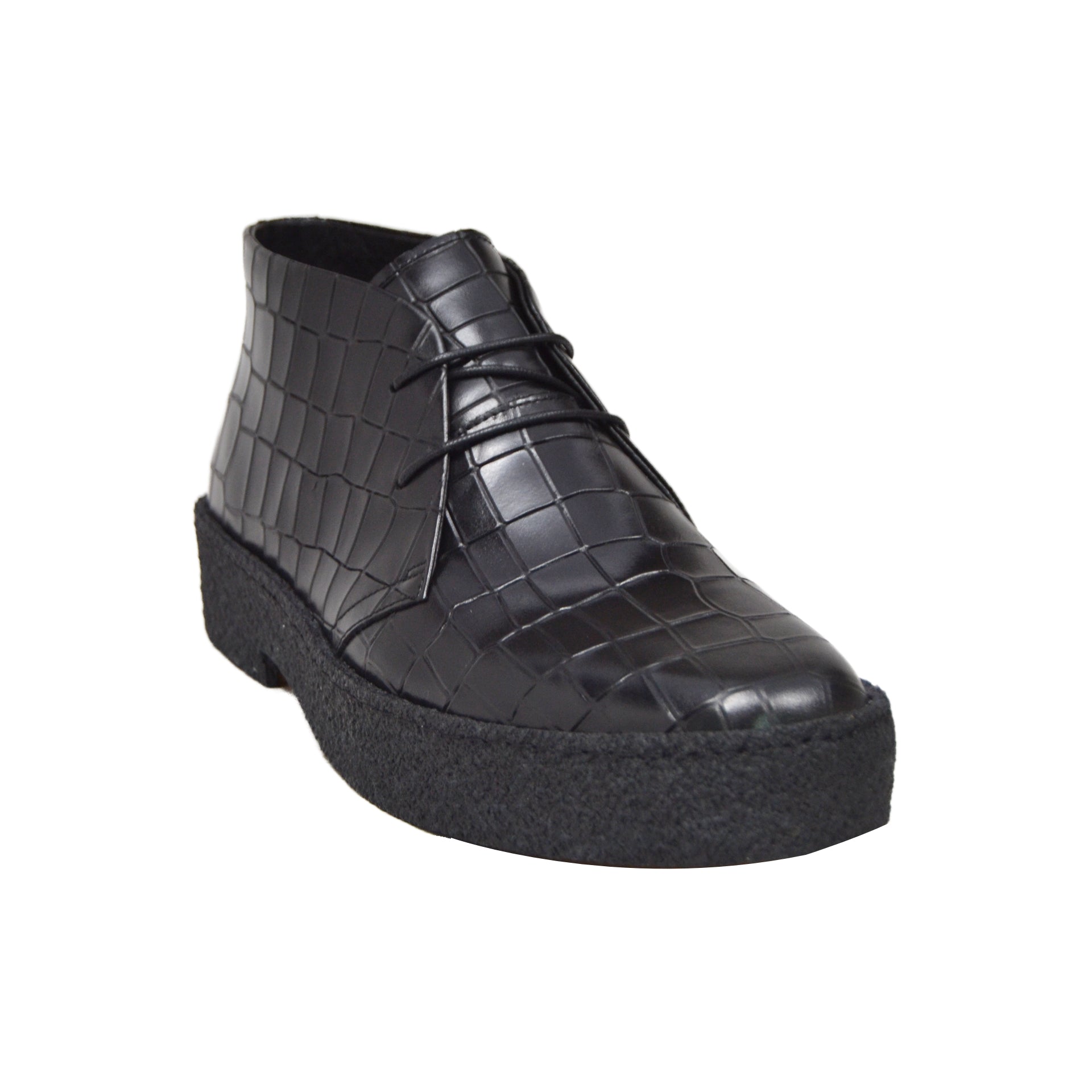 British Walkers Playboy Original Men's High Top Croc Leather Shoes with Gummy Soles view 8