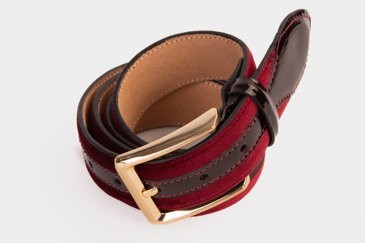 Vinci Leather The Pontalto Burgundy Leather Belt – product view 7