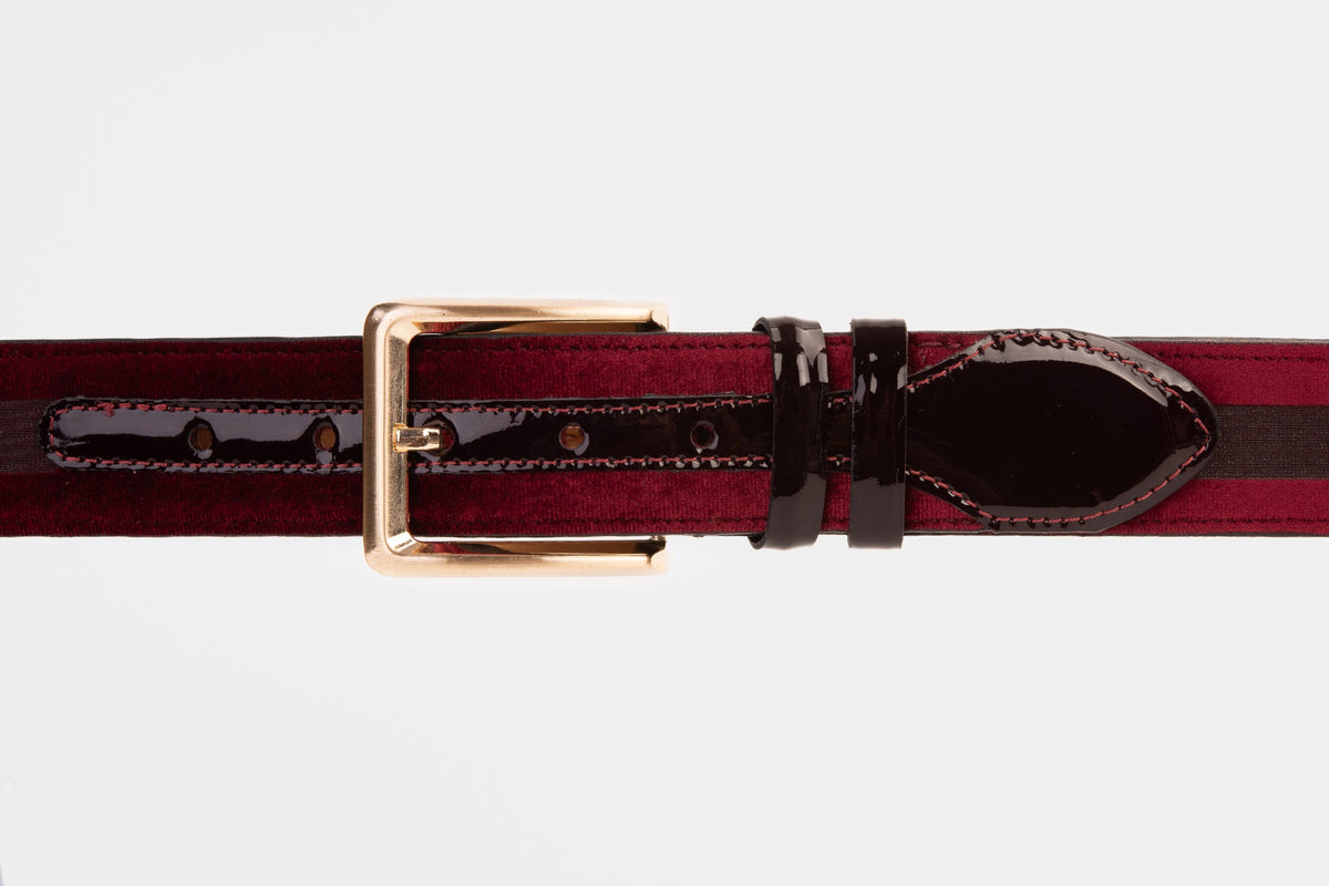 Vinci Leather The Pontalto Burgundy Leather Belt – product view 2