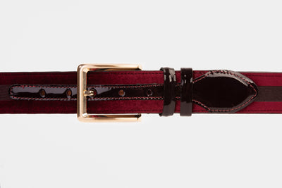 Vinci Leather The Pontalto Burgundy Leather Belt – product view 2