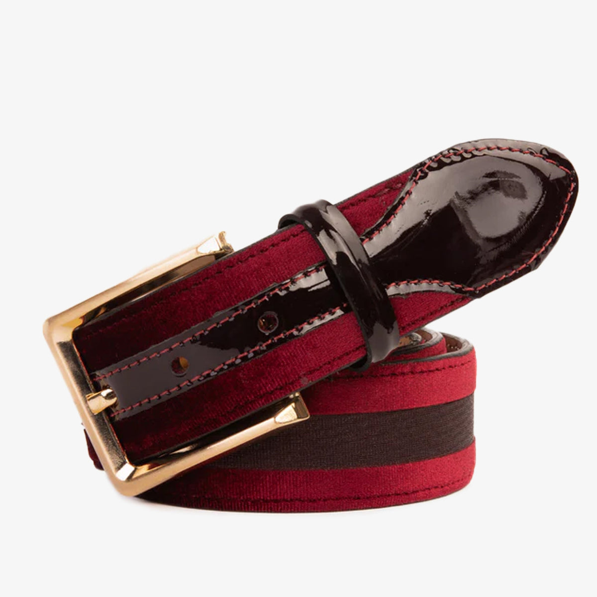 Vinci Leather The Pontalto Burgundy Leather Belt – product view 1