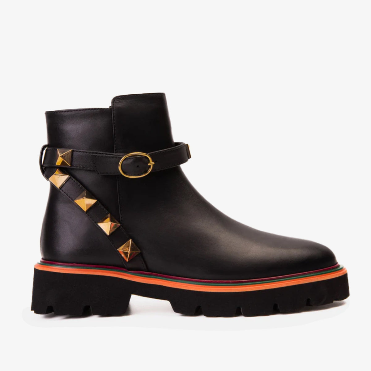 Vinci Leather The Prag Black Leather Ankle Women Boot – product view 1