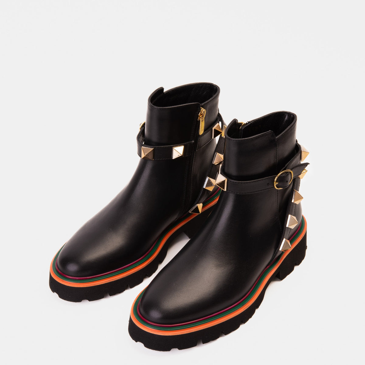 Vinci Leather The Prag Black Leather Ankle Women Boot – product view 5