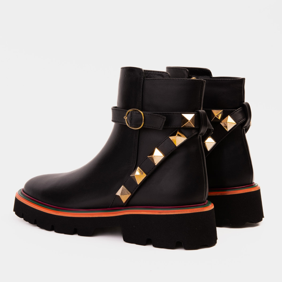 Vinci Leather The Prag Black Leather Ankle Women Boot – product view 3