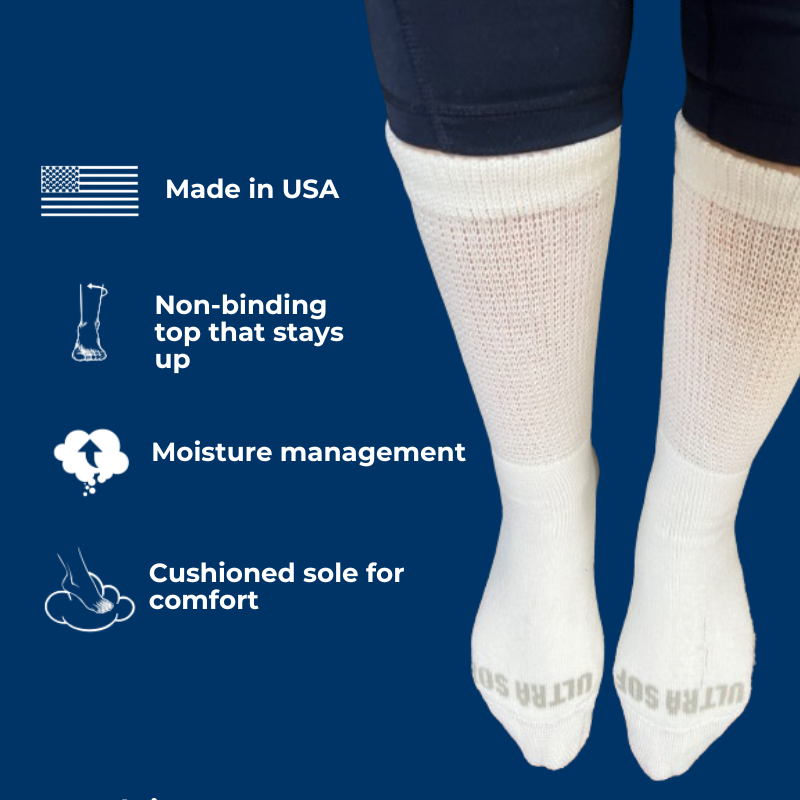 Men's Ultra-Soft Upper Calf Diabetic Socks (4 Pair) – product view 16