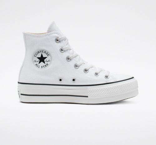 Converse Chuck Taylor All Star Lift Women's Platform High-Top Sneakers — White/Black/White Canvas Platform High-Top (60846C)