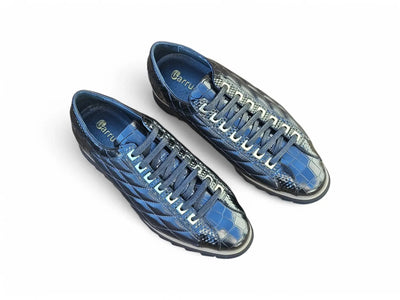 Carrucci Shoes Men’s Luxury Quilted Leather Sneaker Crocodile KS62 view 6