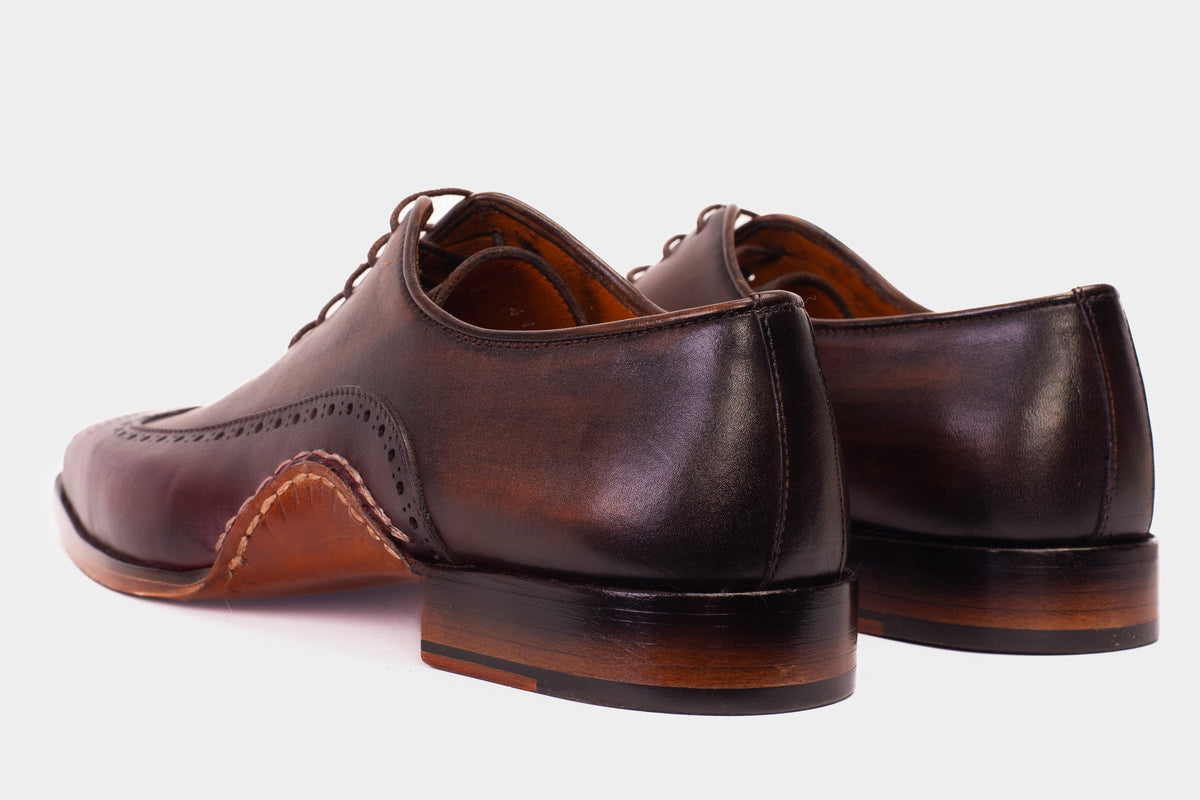Vinci Leather The Royal Hand Craft Burgundy Wingtip Oxford Men Shoe – product view 5