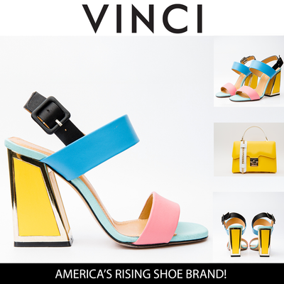 The Niger Multicolor Block Heel Leather Women Sandal