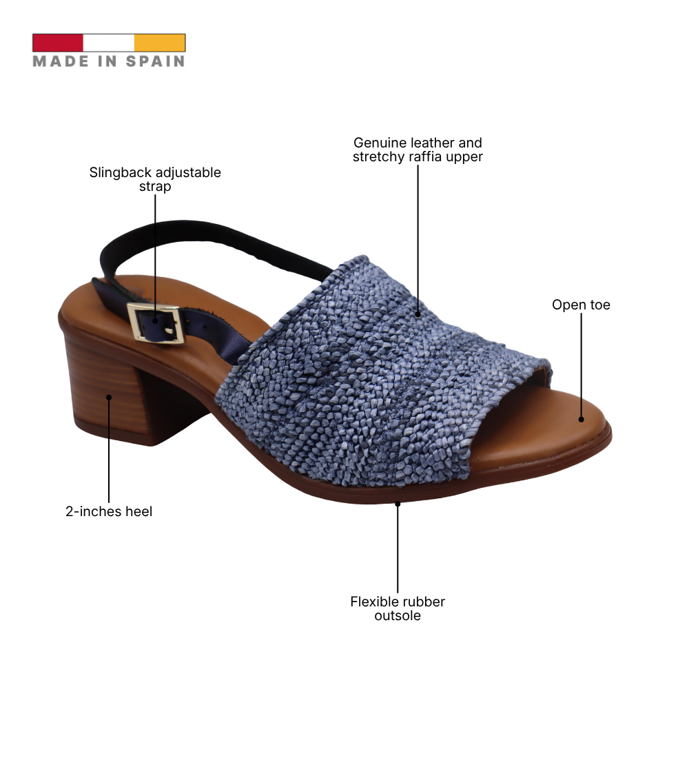Eric Michael Rafa Stretch Raffia Slingback