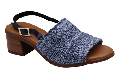 Eric Michael Rafa Stretch Raffia Slingback