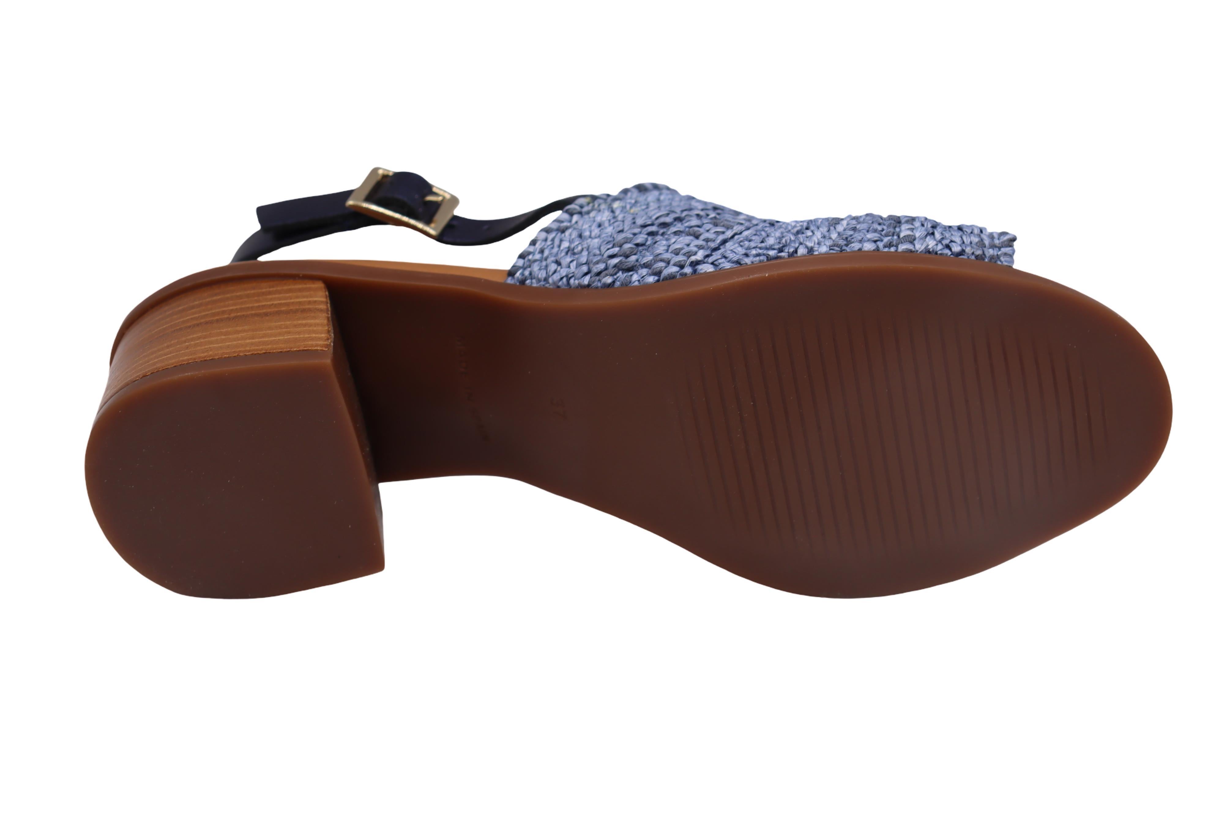 Eric Michael Rafa Stretch Raffia Slingback