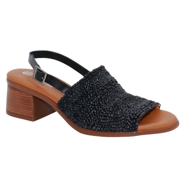 Eric Michael Rafa Stretch Raffia Slingback