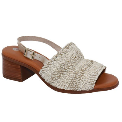 Eric Michael Rafa Stretch Raffia Slingback