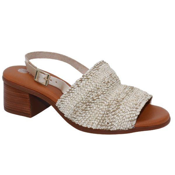 Eric Michael Rafa Stretch Raffia Slingback