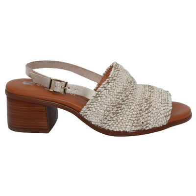 Eric Michael Rafa Stretch Raffia Slingback