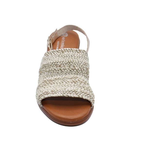 Eric Michael Rafa Stretch Raffia Slingback