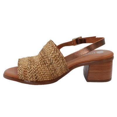 Eric Michael Rafa Stretch Raffia Slingback