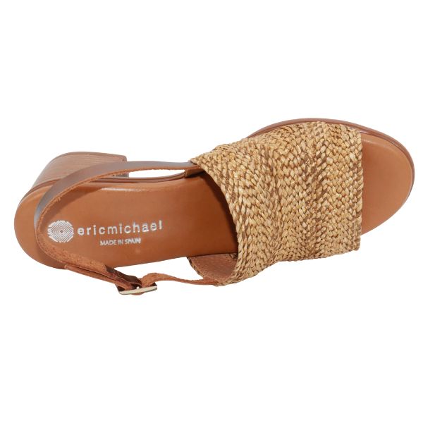 Eric Michael Rafa Stretch Raffia Slingback