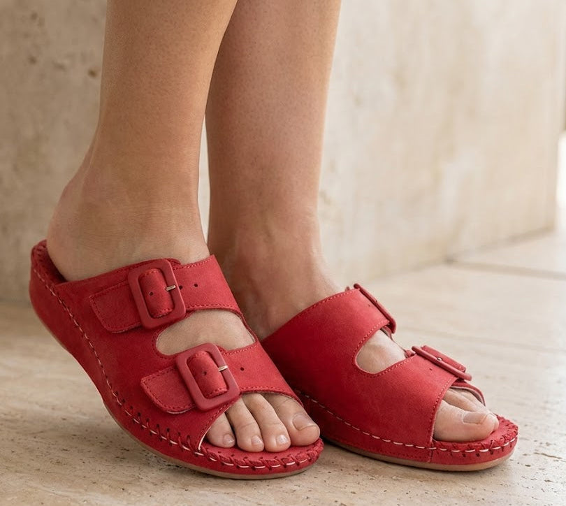 Jen Nubuck Leather Slide