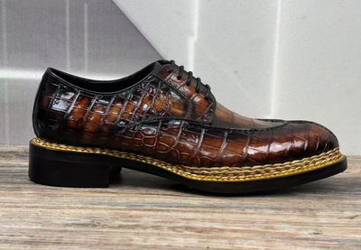 Maurice Regent Alligator Oxford - Cognac