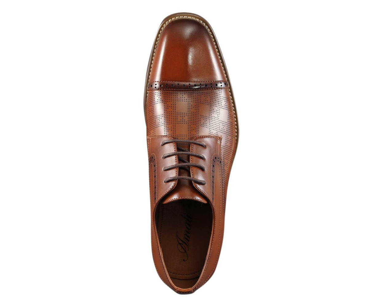 Amali Reno Cognac Oxfords — product view 4