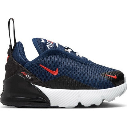 Nike Air Max 270 Big Kids' (GS) Sneakers — Midnight Navy/Black/Summit White/Picante Red Mesh Low-Top