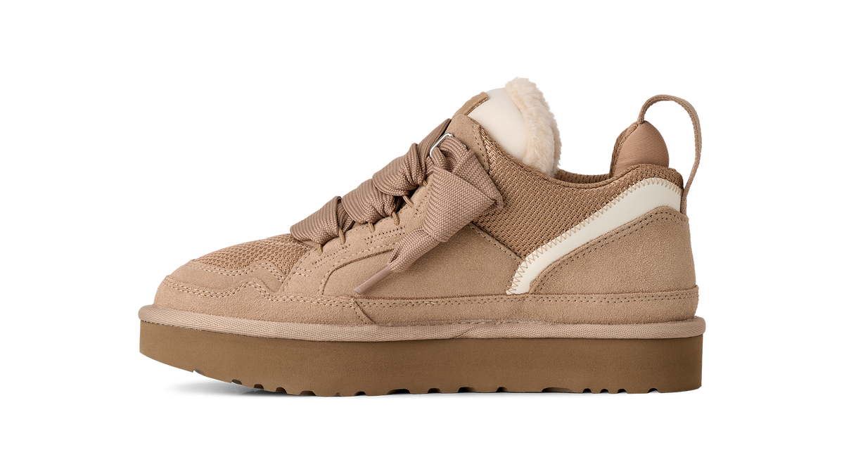 UGG Lowmel Womens Sneakers — Sand Suede Low-Top