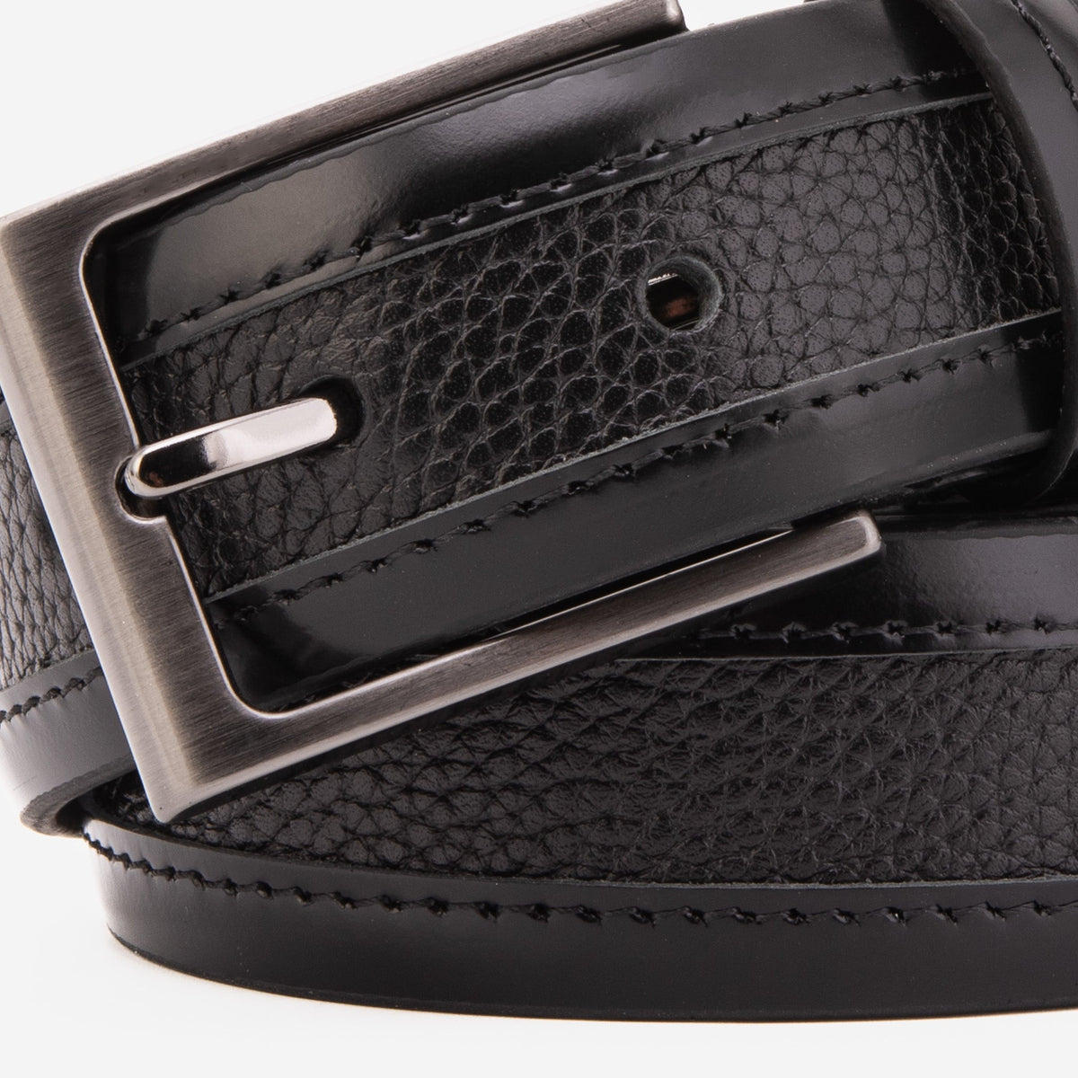 Vinci Leather The Everest & Rockwell Black Leather Belt – product view 3