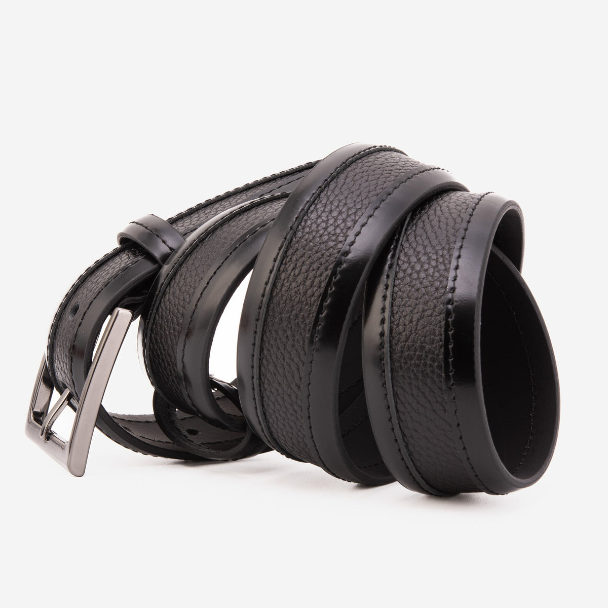 Vinci Leather The Everest & Rockwell Black Leather Belt – product view 5