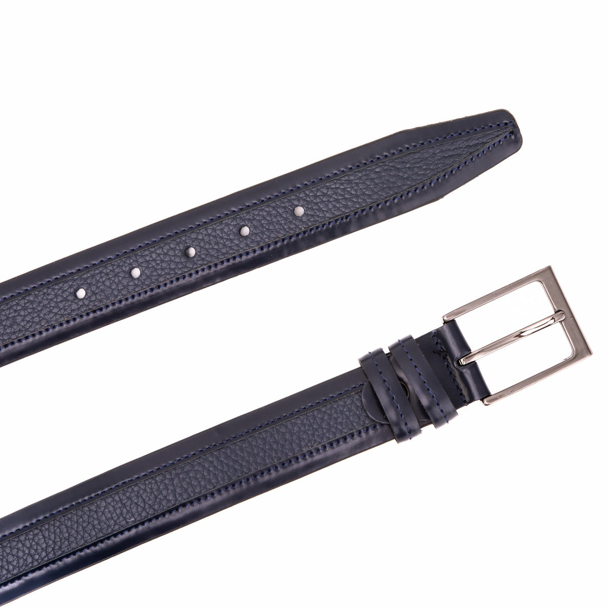 Vinci Leather The Everest & Rockwell Navy Blue Leather Belt – product view 2