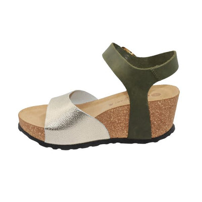 Eric Michael Rosalie Women’s Cork Wedge Leather Sandal