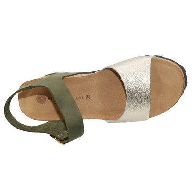 Eric Michael Rosalie Women’s Cork Wedge Leather Sandal