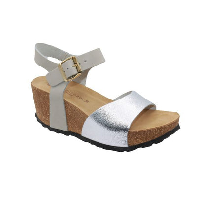 Eric Michael Rosalie Women’s Cork Wedge Leather Sandal
