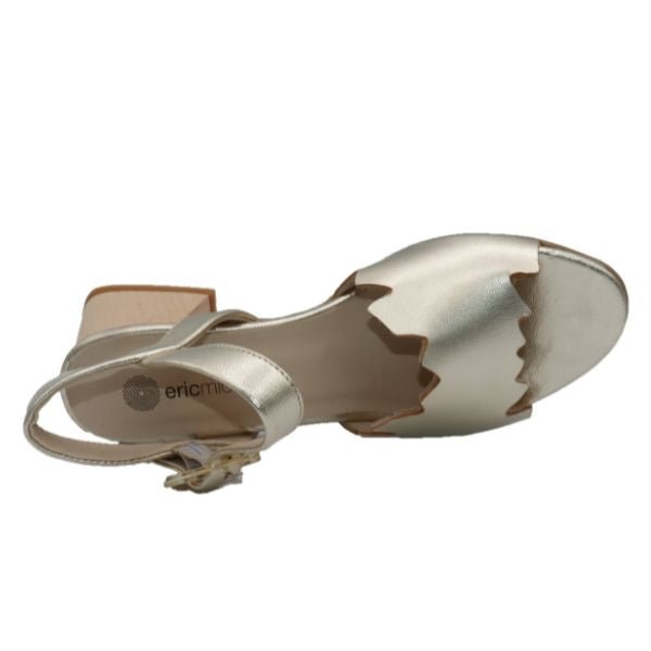 Eric Michael Jade Scalloped Wedge Sandal