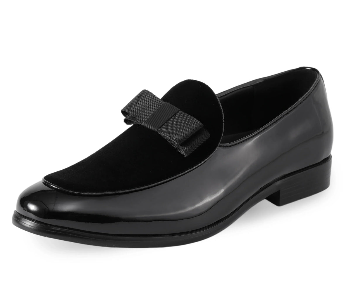 Amali Roux Black Smoking Slippers — product view 1