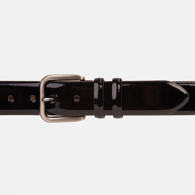 Vinci Leather The Dodoma Black Patent Leather Belt – product view 2