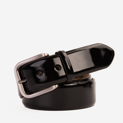 Vinci Leather The Dodoma Black Patent Leather Belt – product view 1