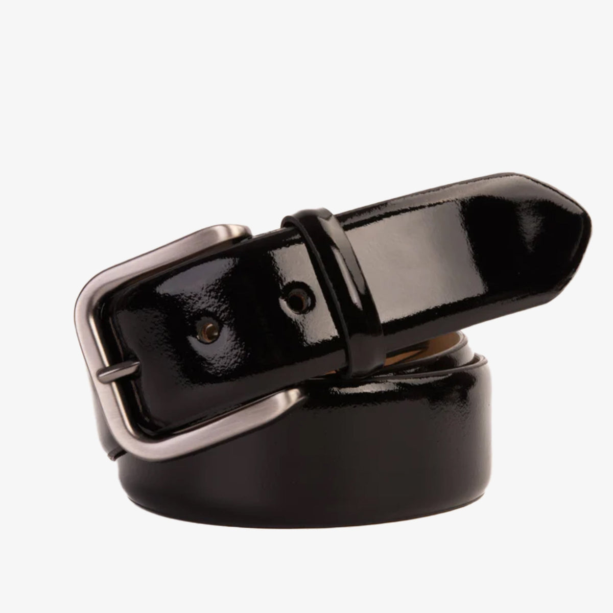 Vinci Leather The Royal Hand Craft Black Patent Leather Belt – product view 1