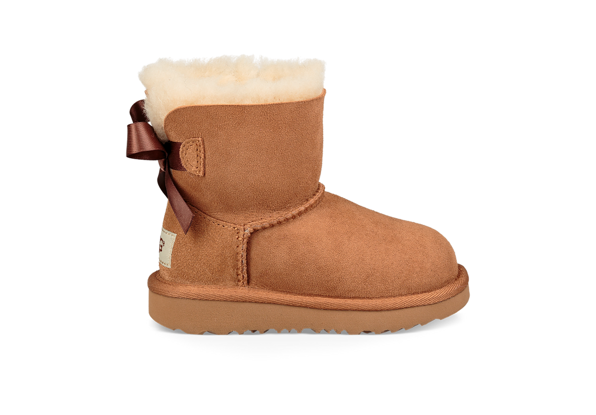 UGG Mini Bailey Bow II Toddlers' (TD) Boots — Chestnut Sheepskin