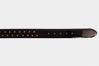 Vinci Leather The Jupiter Black Patent Spike Leather Belt – product view 4